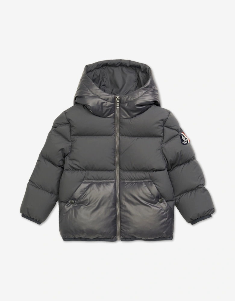 Moncler Enfant Boys Down Padded Barin Jacket in Grey