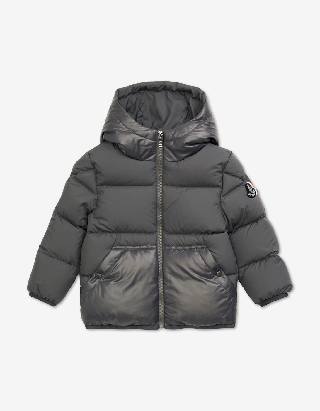 Moncler Enfant Boys Down Padded Barin Jacket in Grey