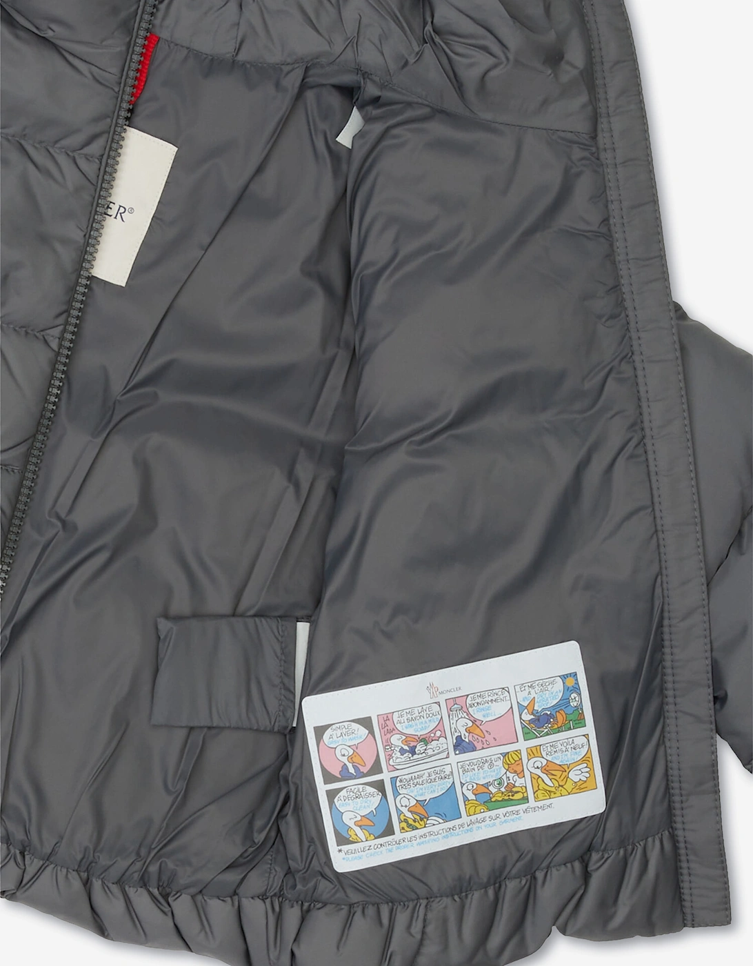Moncler Enfant Girls Down Padded Xhante Jacket in Grey
