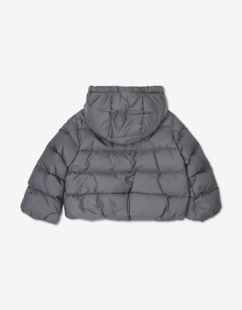 Moncler Enfant Girls Down Padded Xhante Jacket in Grey