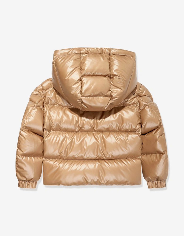 Moncler Enfant Boys Down Padded Yule Jacket in Beige