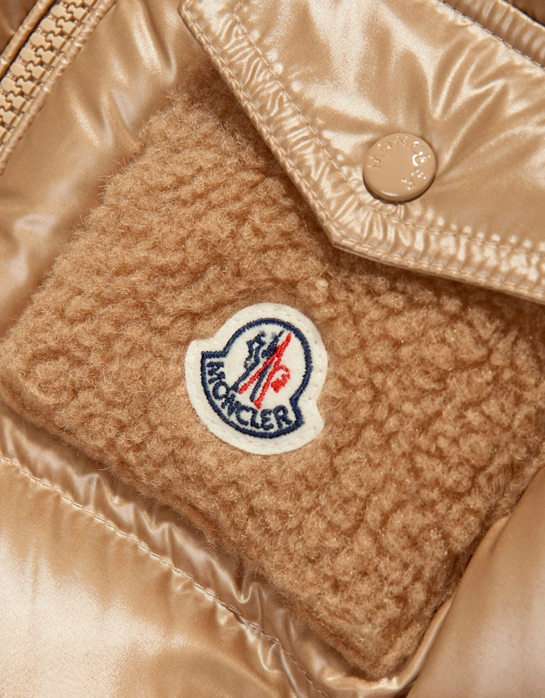 Moncler Enfant Boys Down Padded Yule Jacket in Beige