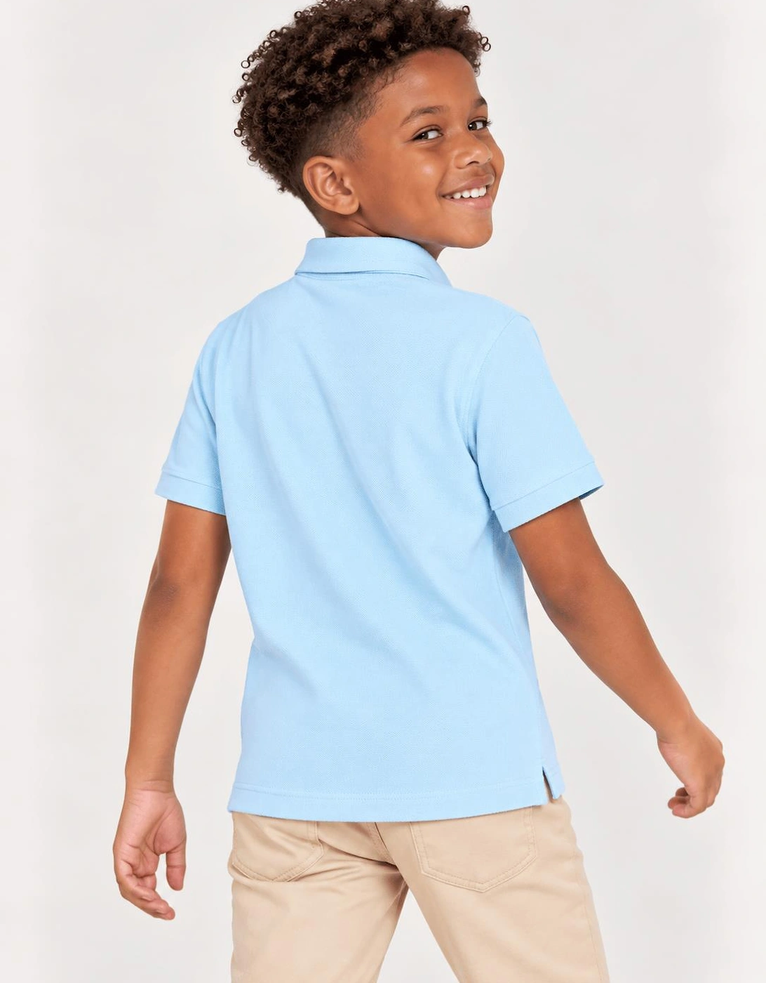 Childsplay Basics Boys Short Sleeve Polo Shirt in Blue