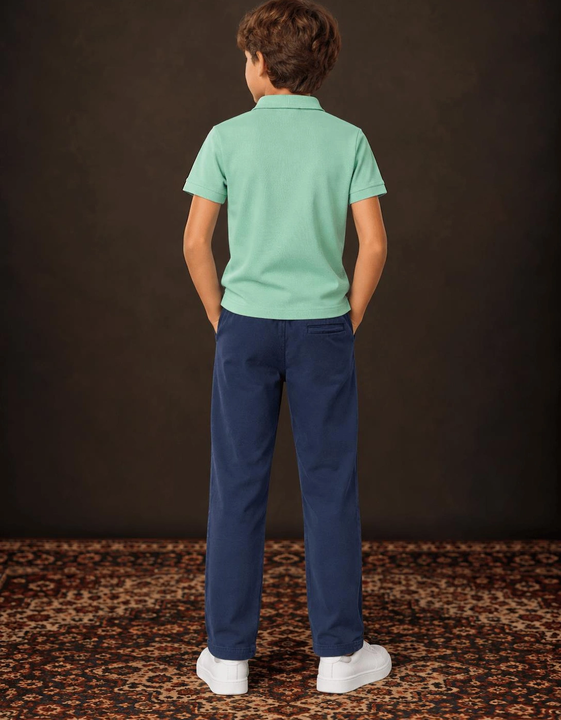 Childsplay Basics Boys Short Sleeve Polo Shirt in Green