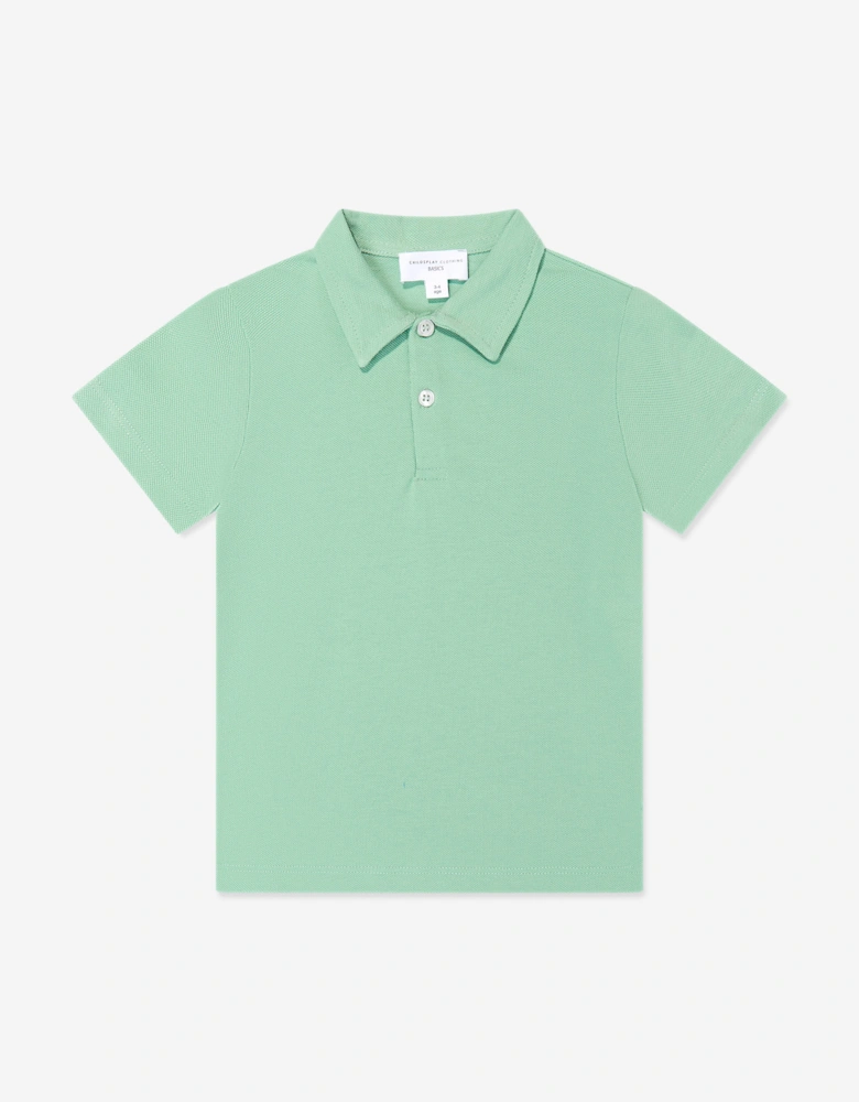 Childsplay Basics Boys Short Sleeve Polo Shirt in Green