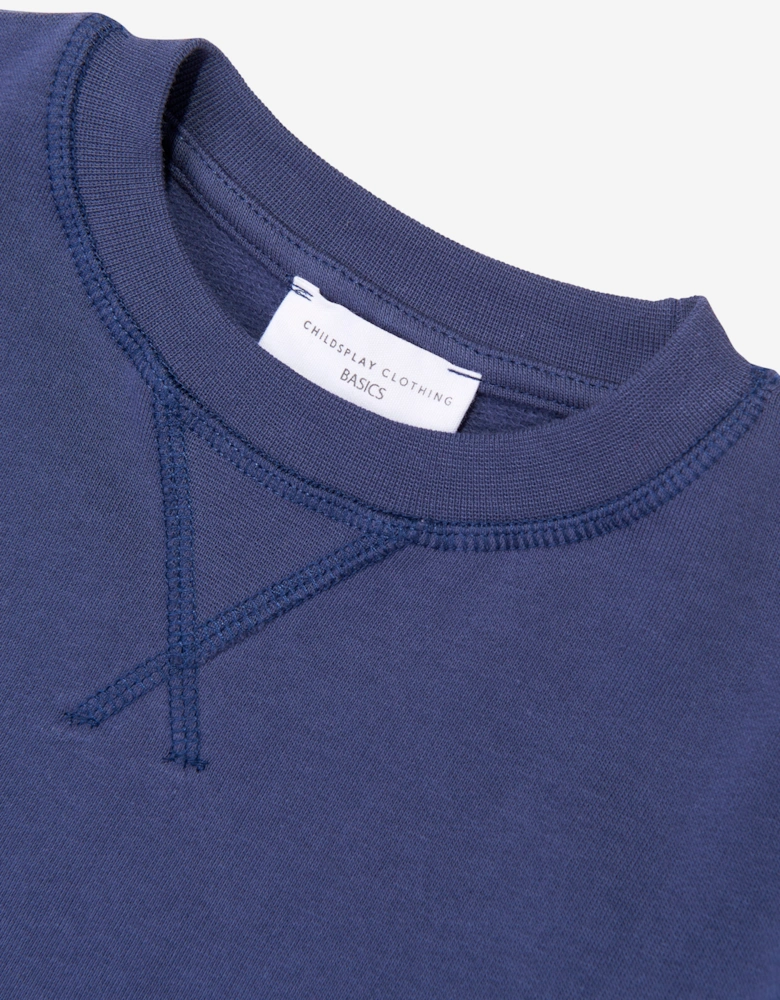 Childsplay Basics Kids Cotton Sweatshirt in Navy