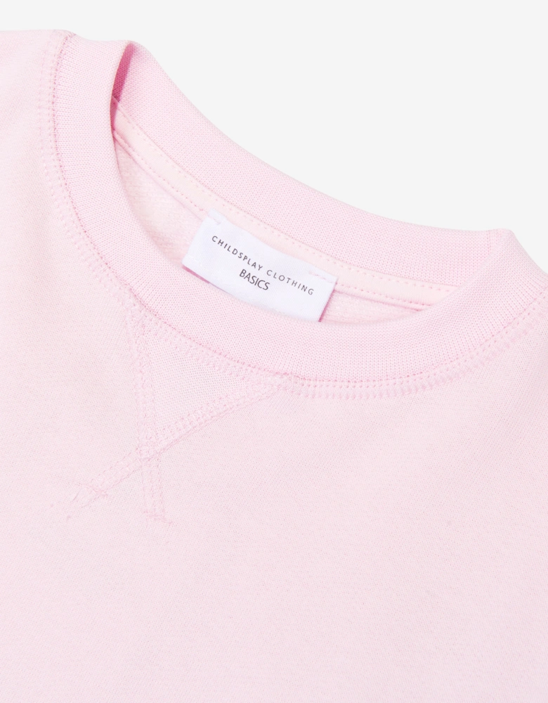 Childsplay Basics Girls Cotton Sweatshirt in Pink