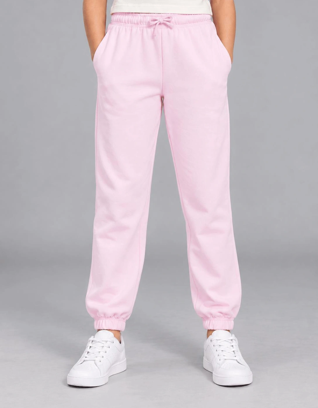 Childsplay Basics Girls Cotton Joggers in Pink