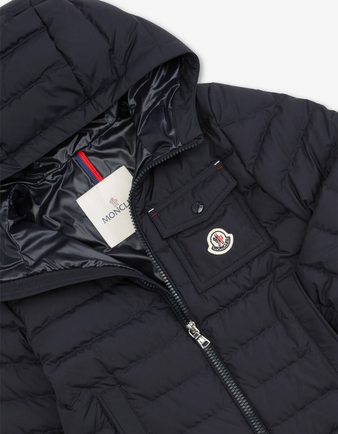 Moncler Enfant Boys Down Padded Quillon Jacket in Navy