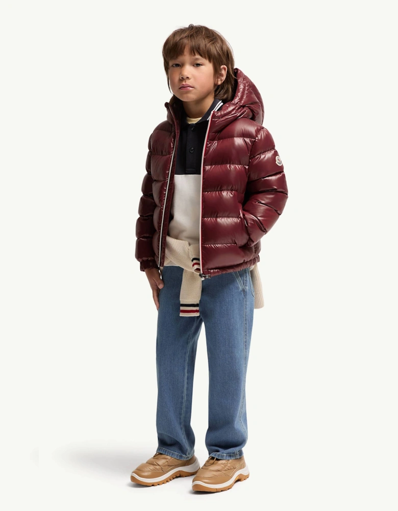 Moncler Enfant Boys Down Padded New Aubert Jacket in Red