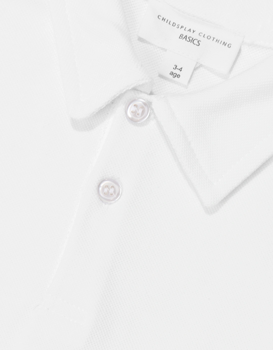 Childsplay Basics Boys Short Sleeve Polo Shirt in White