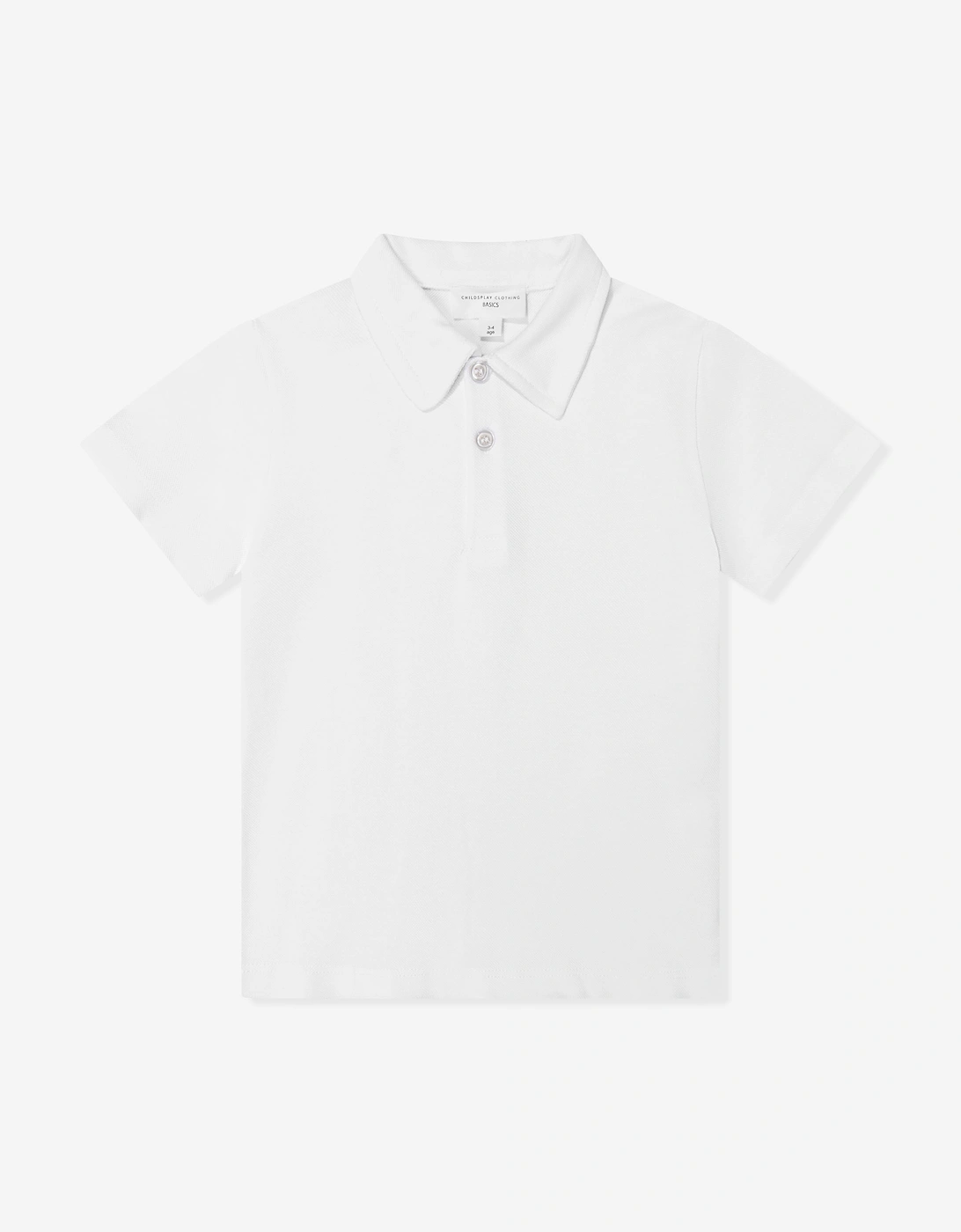 Childsplay Basics Boys Short Sleeve Polo Shirt in White
