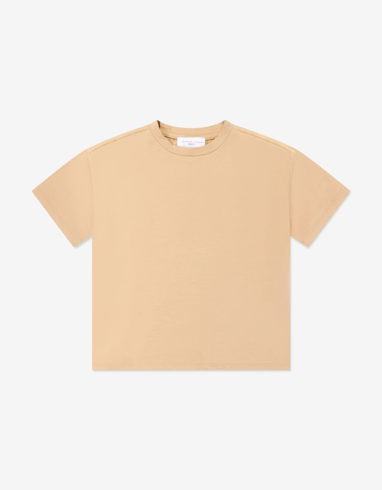 Childsplay Basics Kids Oversized T-Shirt in Beige