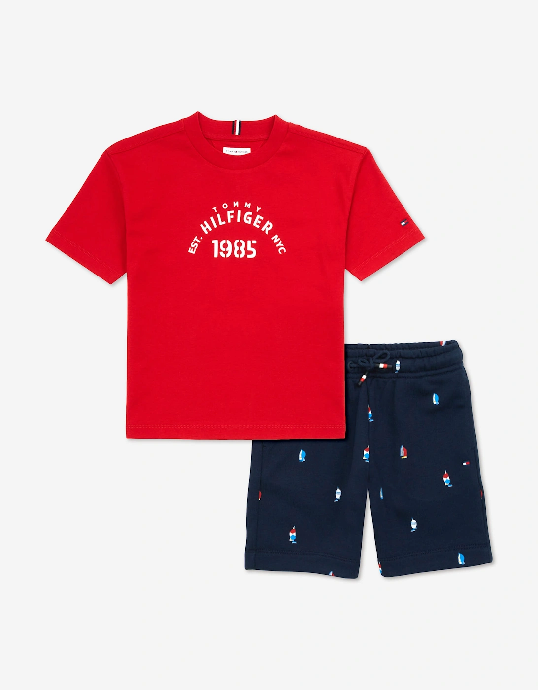 Tommy Hilfiger Boys T-Shirt and Shorts Set in Red