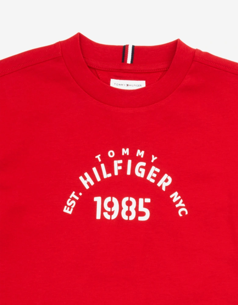 Tommy Hilfiger Boys T-Shirt and Shorts Set in Red
