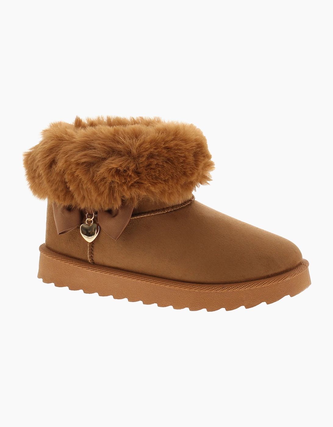 Princess Stardust Girls Boots Ankle Synthetic Sheepskin Jose Pull On tan UK Size
