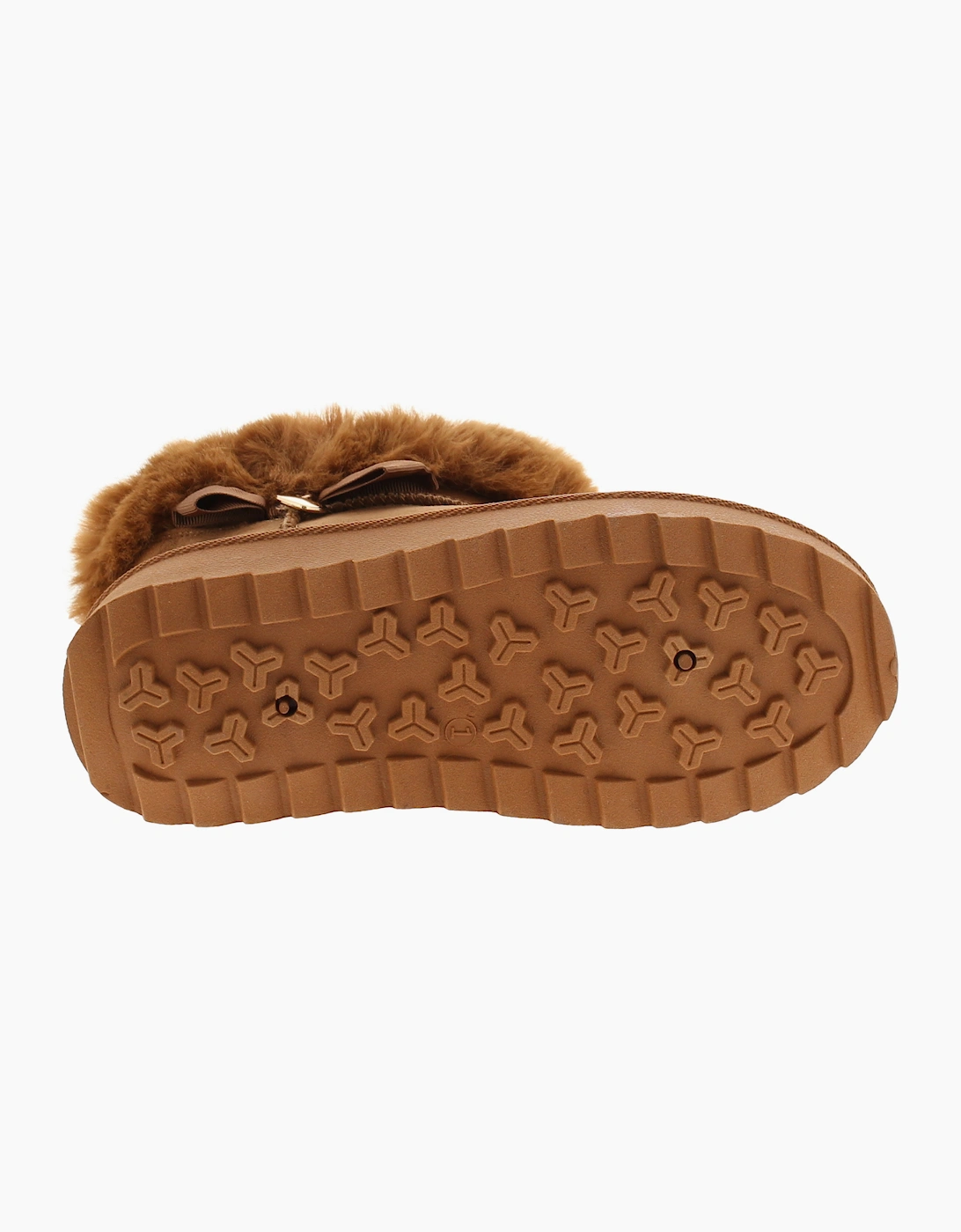 Princess Stardust Girls Boots Ankle Synthetic Sheepskin Jose Pull On tan UK Size