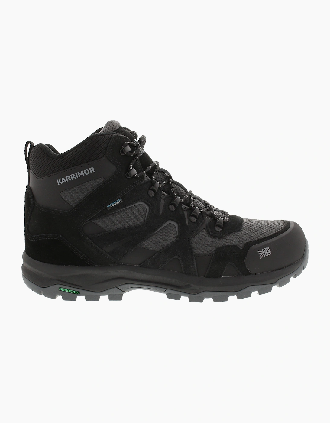 Karrimor Mens Walking Boots Waterproof Bodmin Mid 6 Wt Lace Up black UK Size
