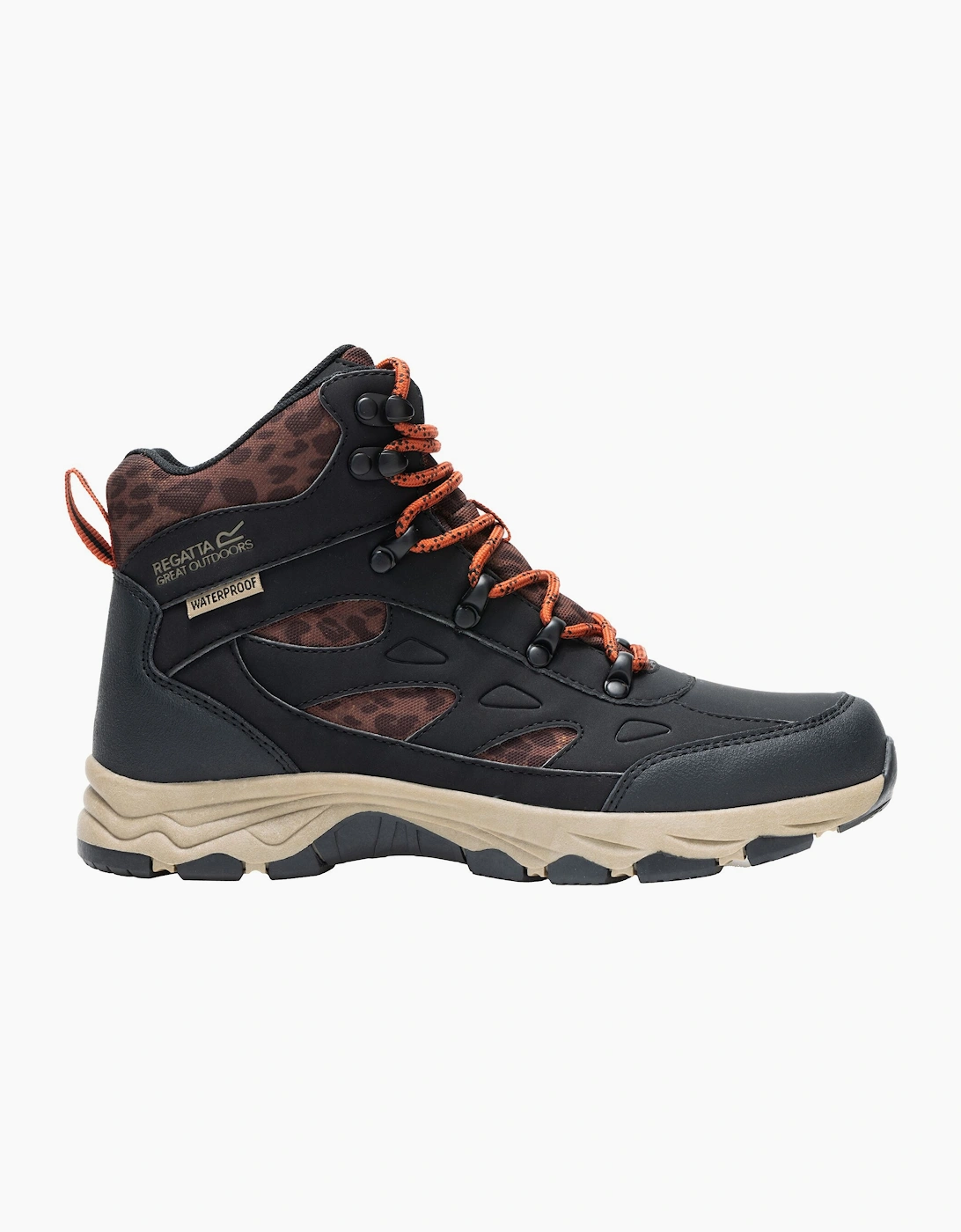 Regatta Womens/Ladies Vendora Leopard Synthetic Leather Walking Boots