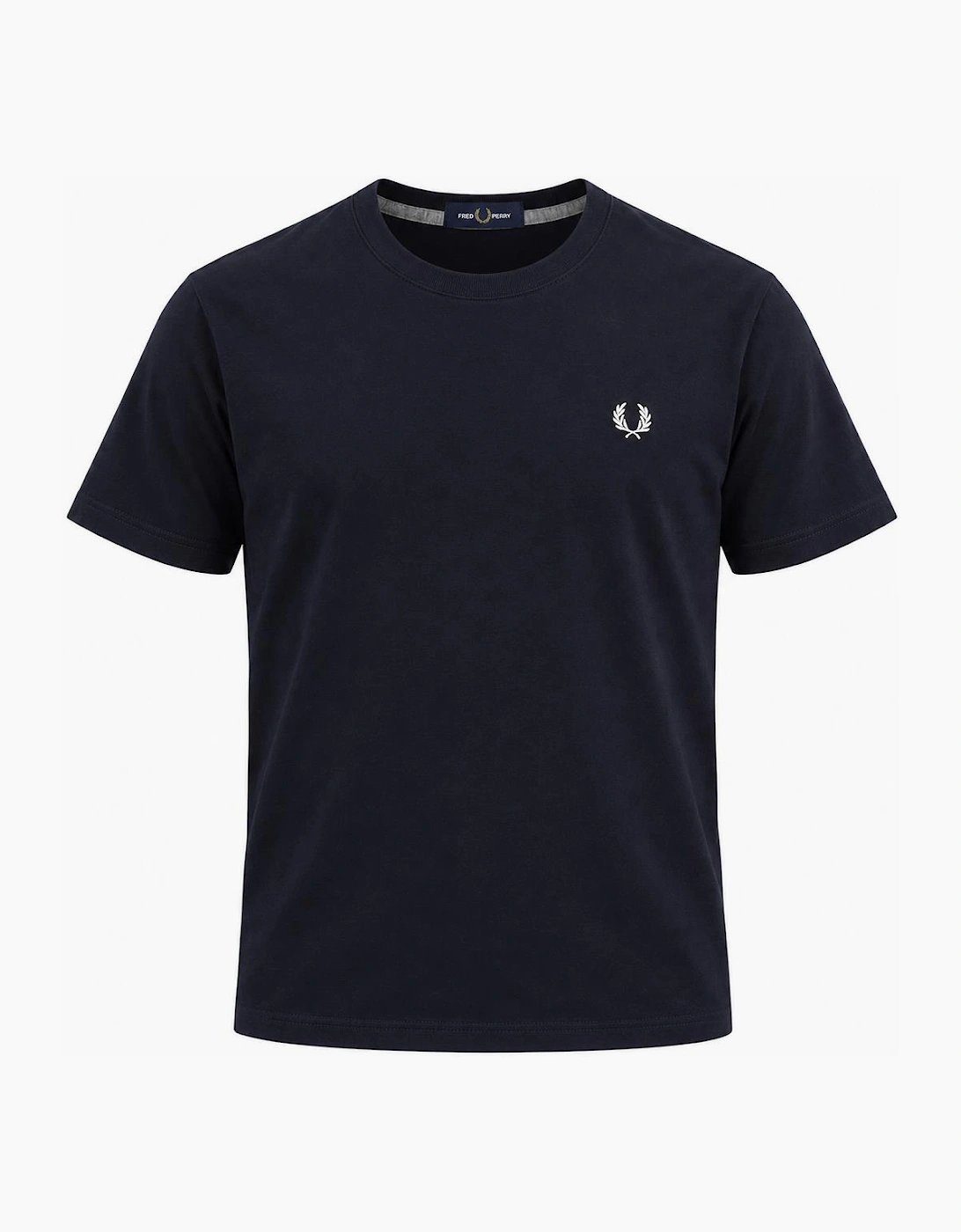 Men's Fred Perry Crew Neck T-Shirt Navy - Black - Size: 38