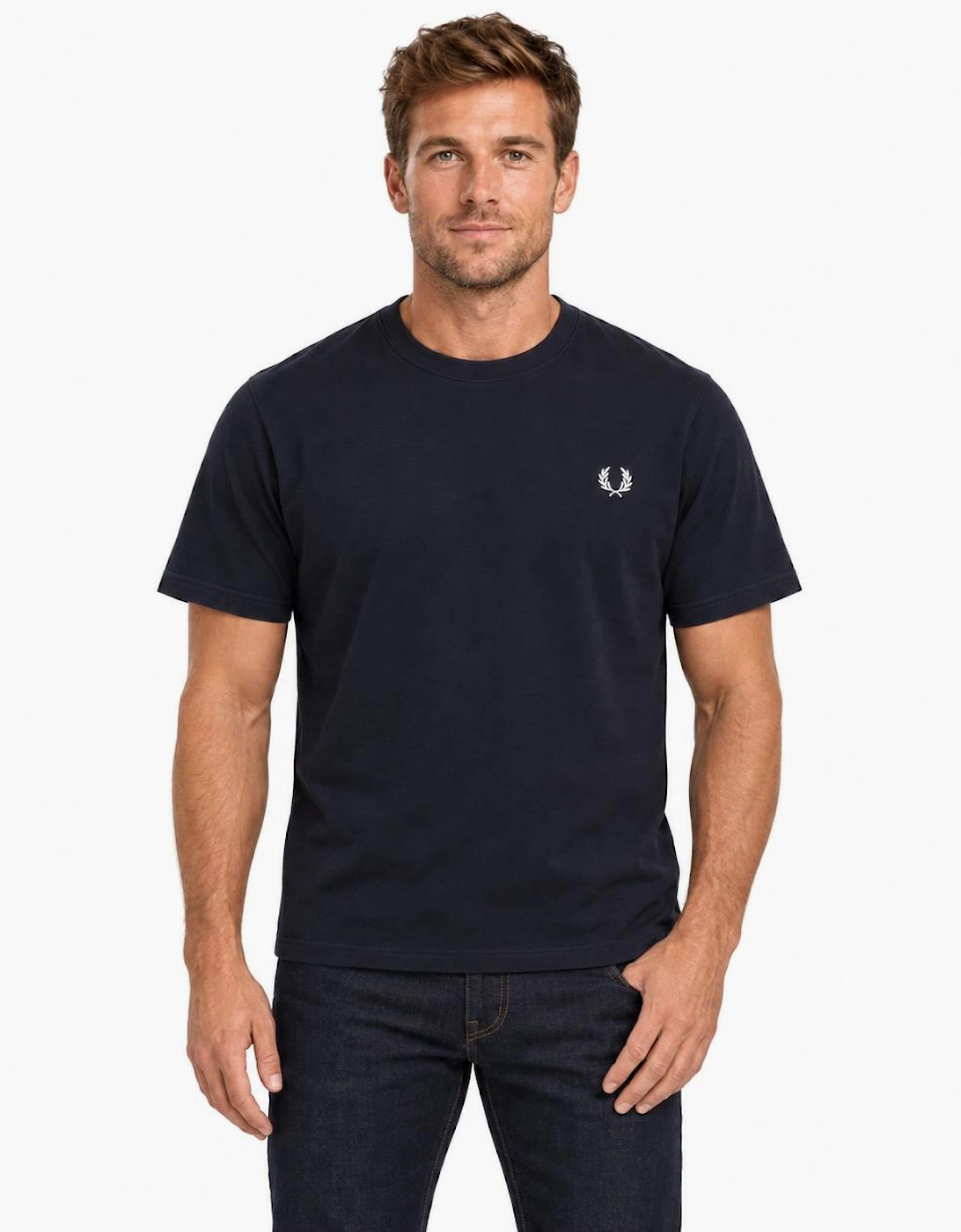 Fred Perry Crew Neck T-Shirt Navy