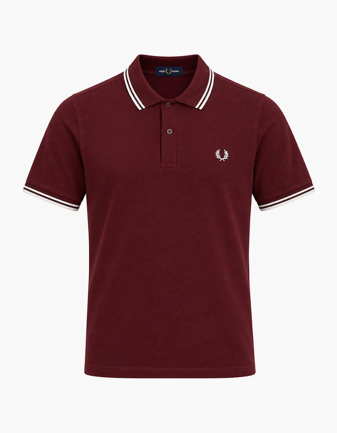 Fred Perry Polo M3600 Bordeaux Burgundy Red size XXL - Image 9