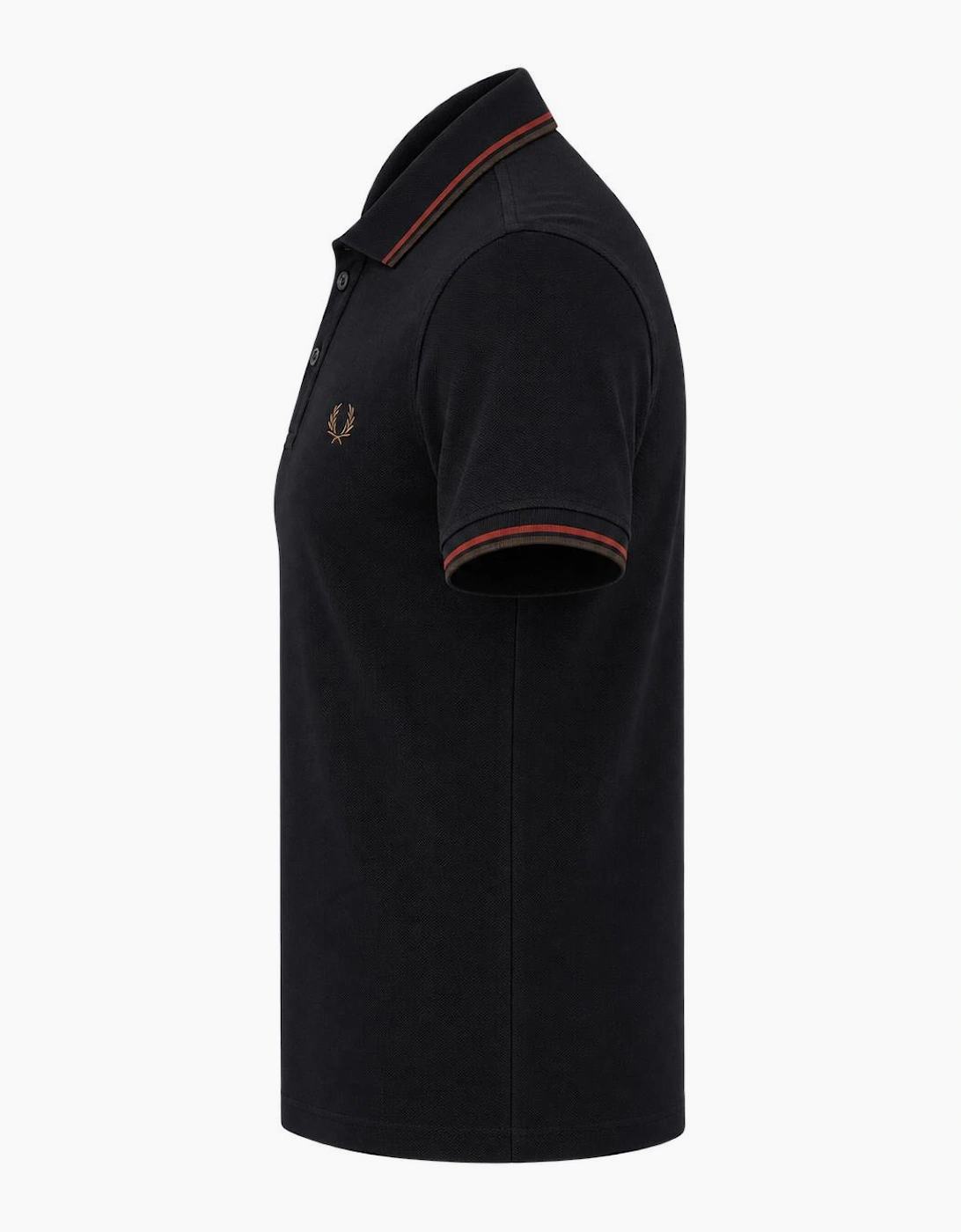 Fred Perry Twin Tipped Polo Shirt Navy/Brandy/Rich Brown