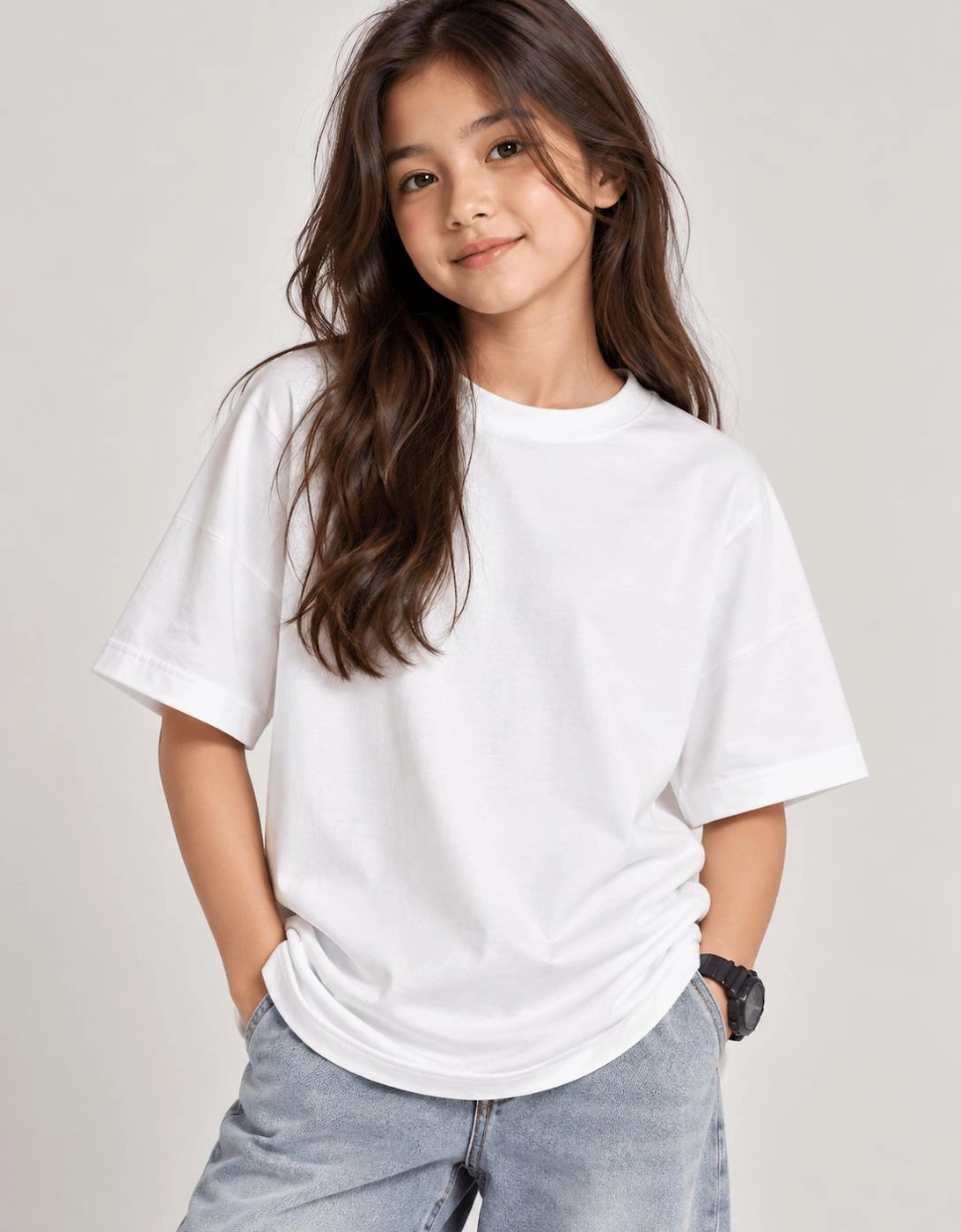 Childsplay Basics Kids Oversized T-Shirt in White
