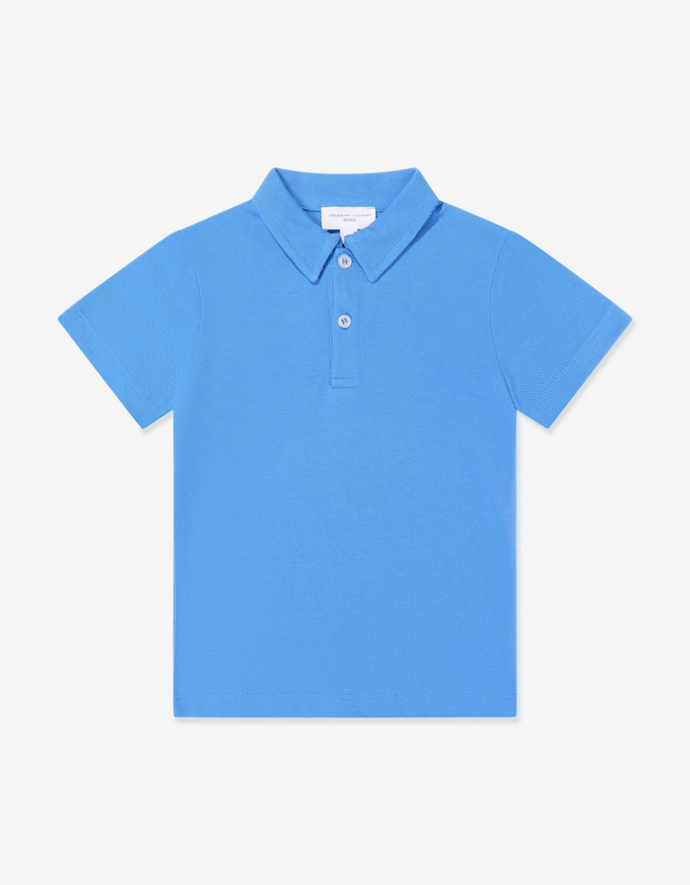 Childsplay Basics Boys Short Sleeve Polo Shirt in Blue