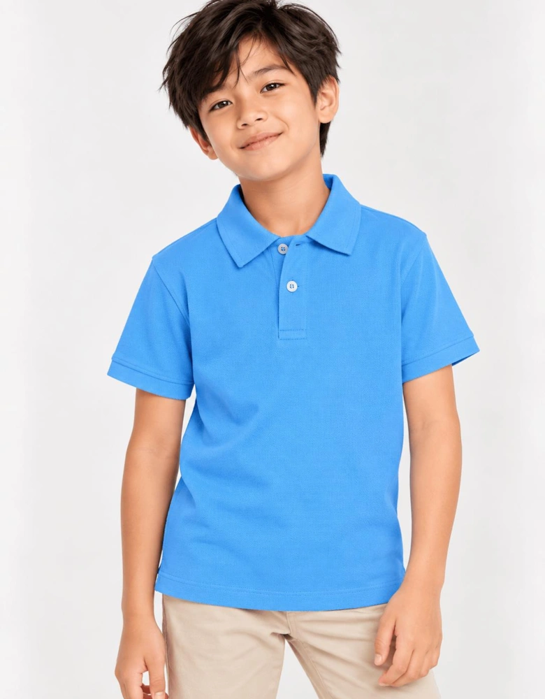 Childsplay Basics Boys Short Sleeve Polo Shirt in Blue