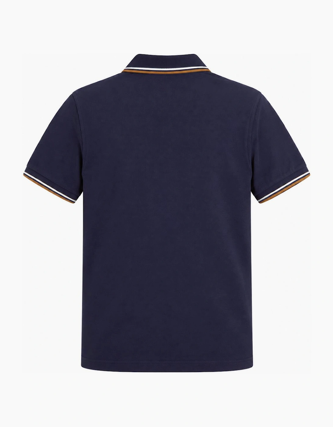 Fred Perry Twin Tipped Polo Shirt Twilight Navy/Snow White/Dark Caramel