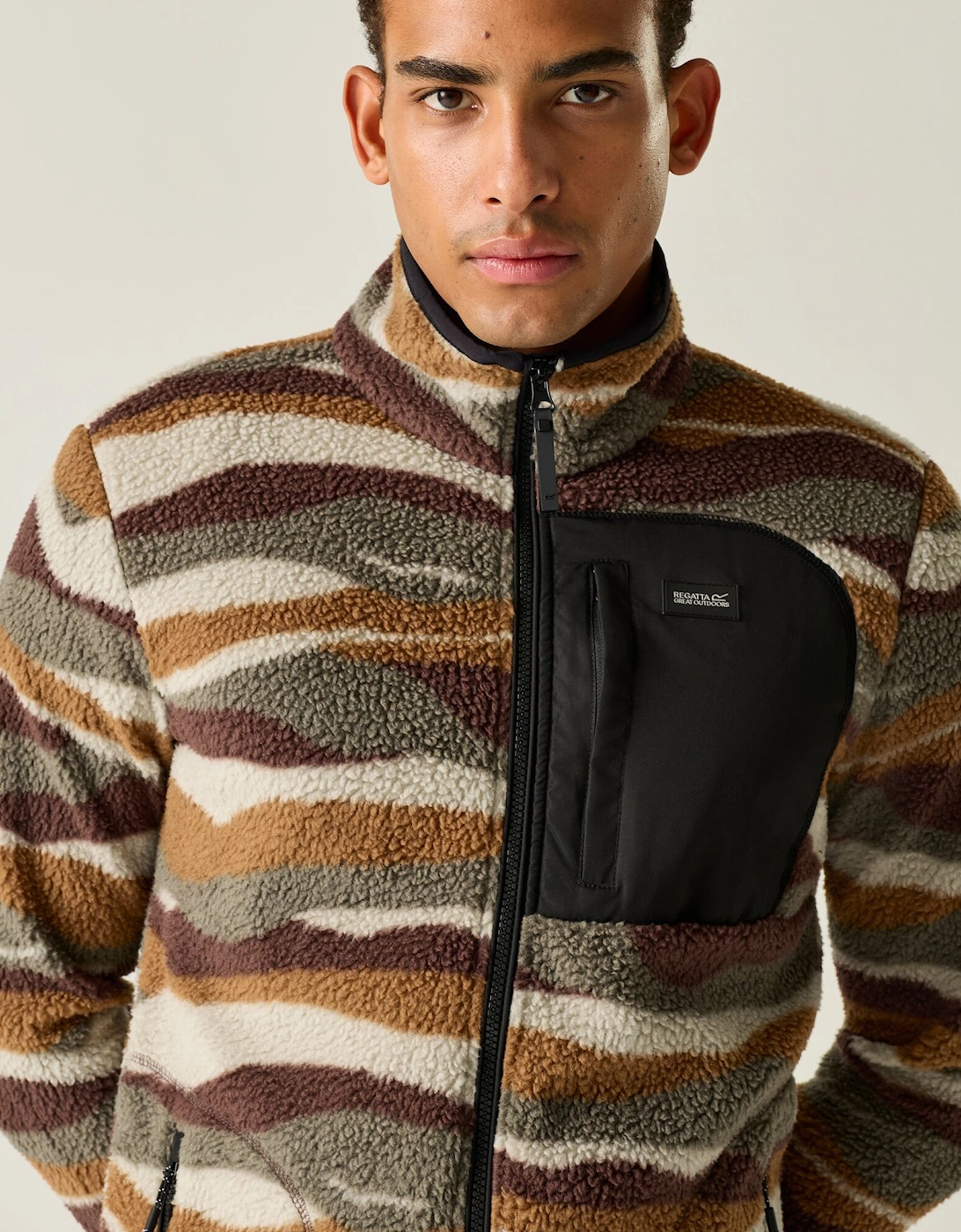 Regatta Mens Frankie Mountain Range Borg Full Zip Fleece Jacket