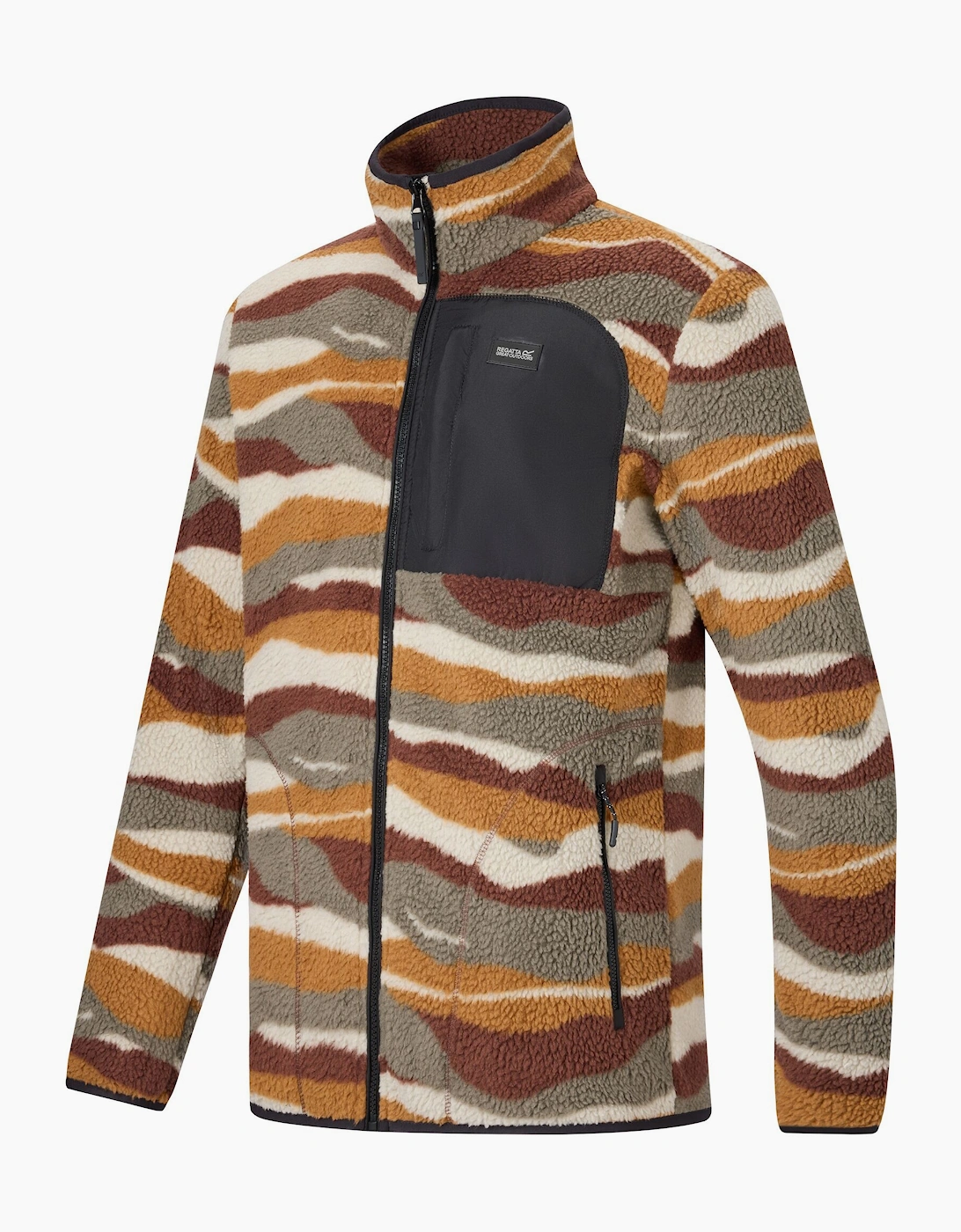 Regatta Mens Frankie Mountain Range Borg Full Zip Fleece Jacket