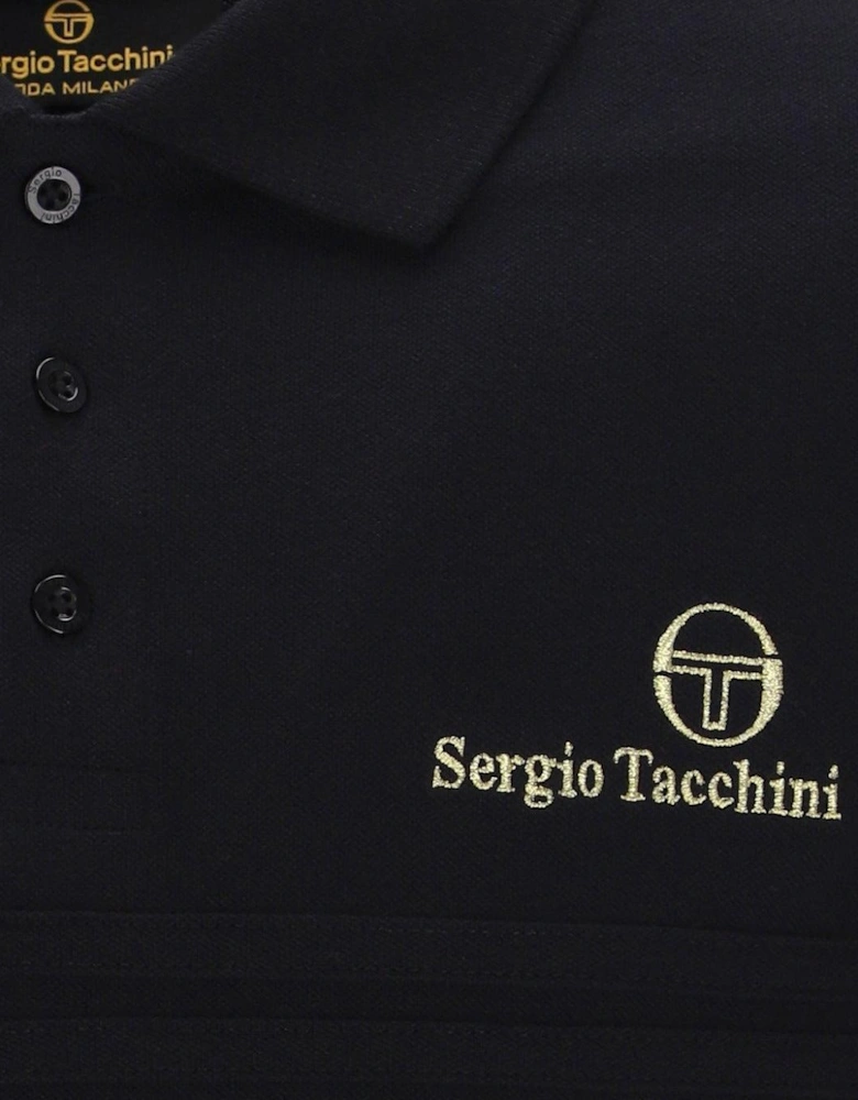 Sergio Tacchini Supermac Primo Polo Shirt Black/Gold