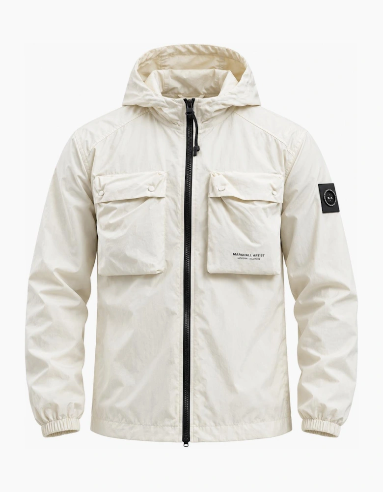 Marshall Artist Centro Hooded Overshirt Silver Birch