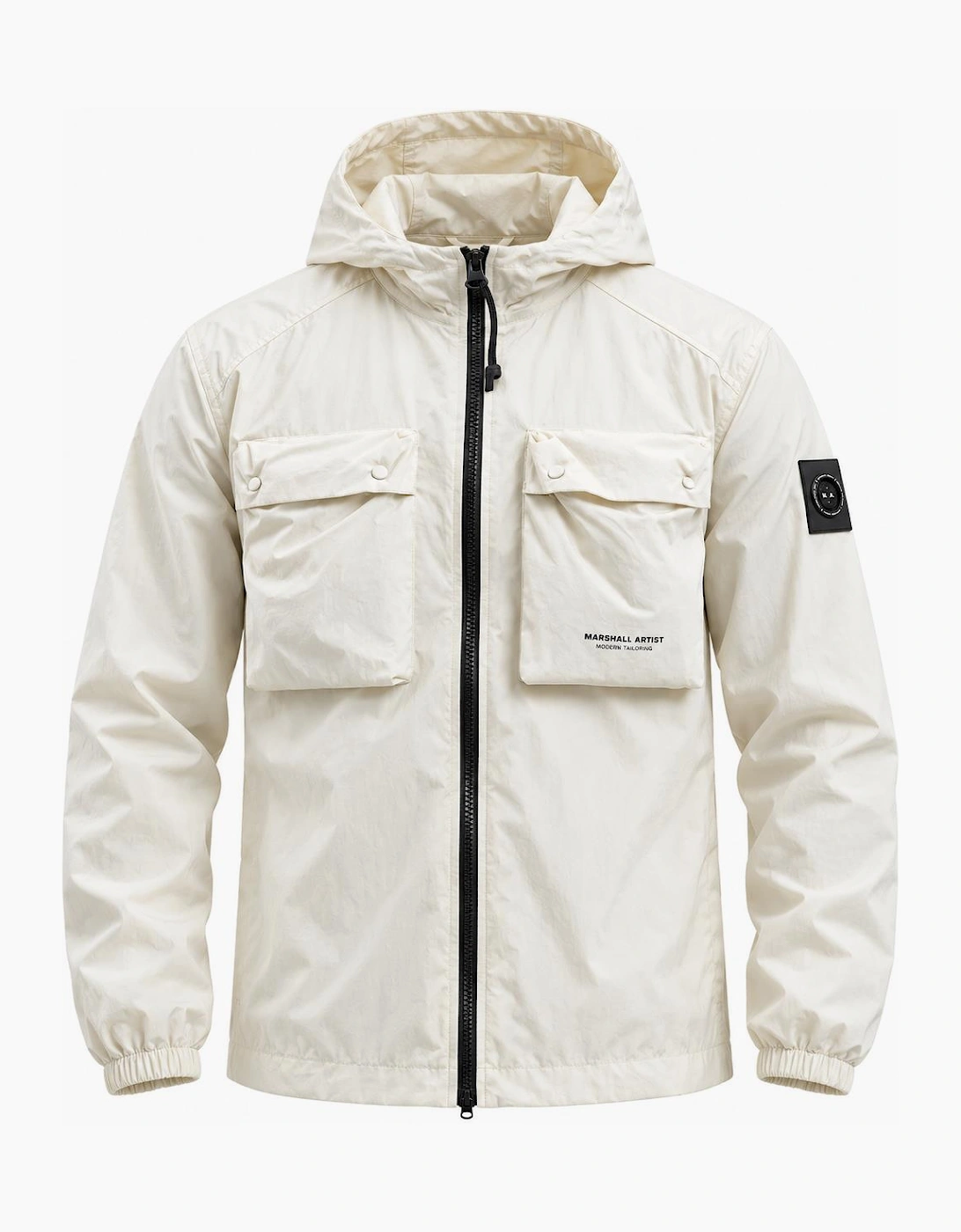 Marshall Artist Centro Hooded Overshirt Silver Birch