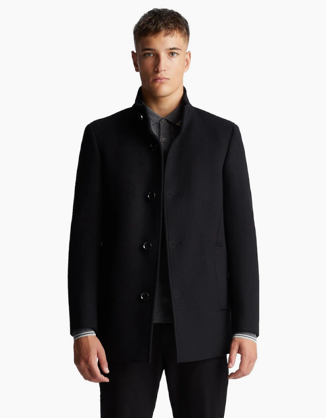 Remus Uomo Jonah Overcoat 00 Black
