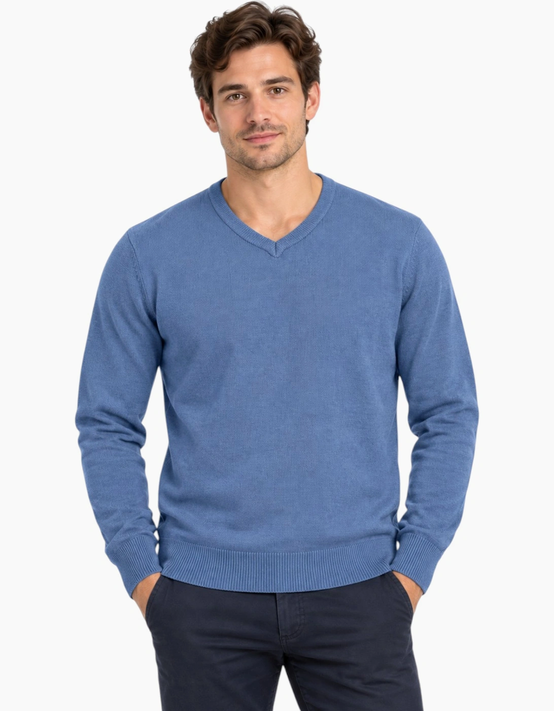 M&S Mens Cashmilon Jumper V Neck Sweatshirt
