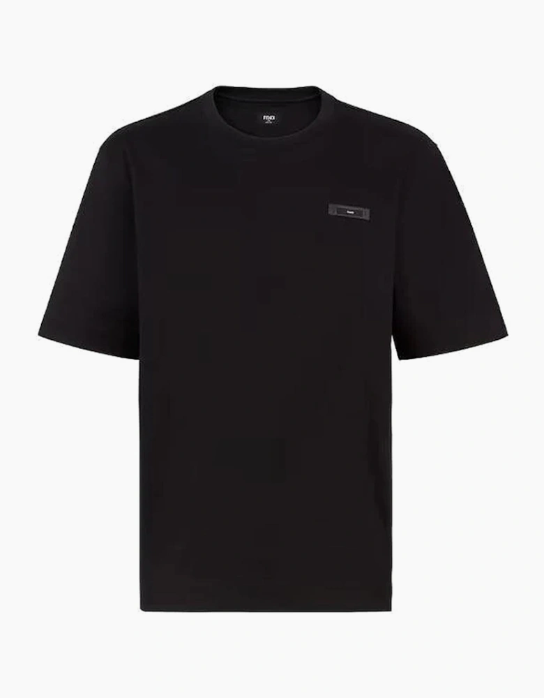 Fendi Logo Patch Crewneck T-Shirt Black