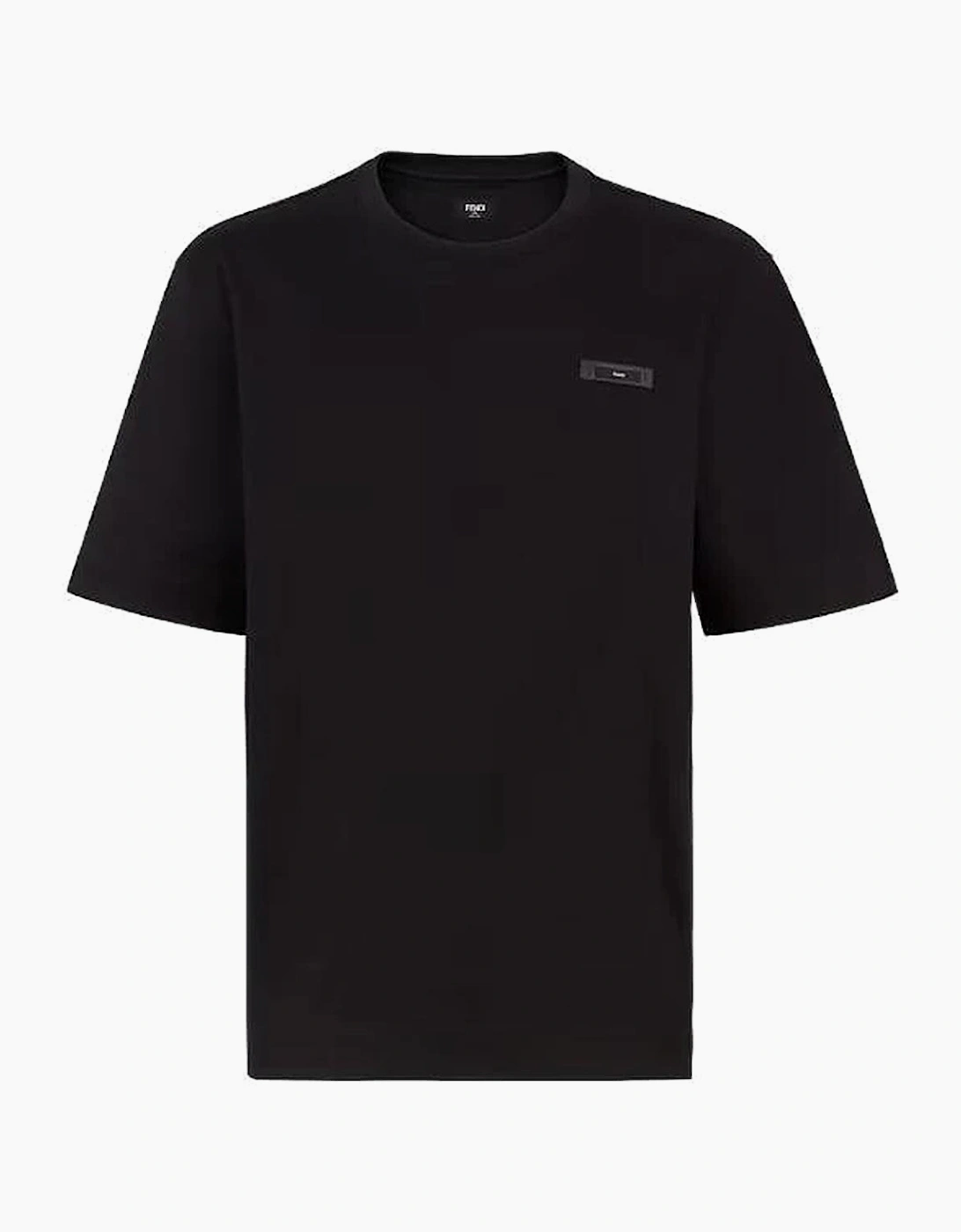 Fendi Logo Patch Crewneck T-Shirt Black