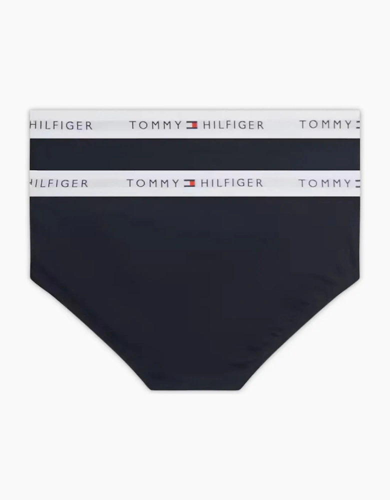 2-Pack Heritage Logo Boys Briefs, Navy/white