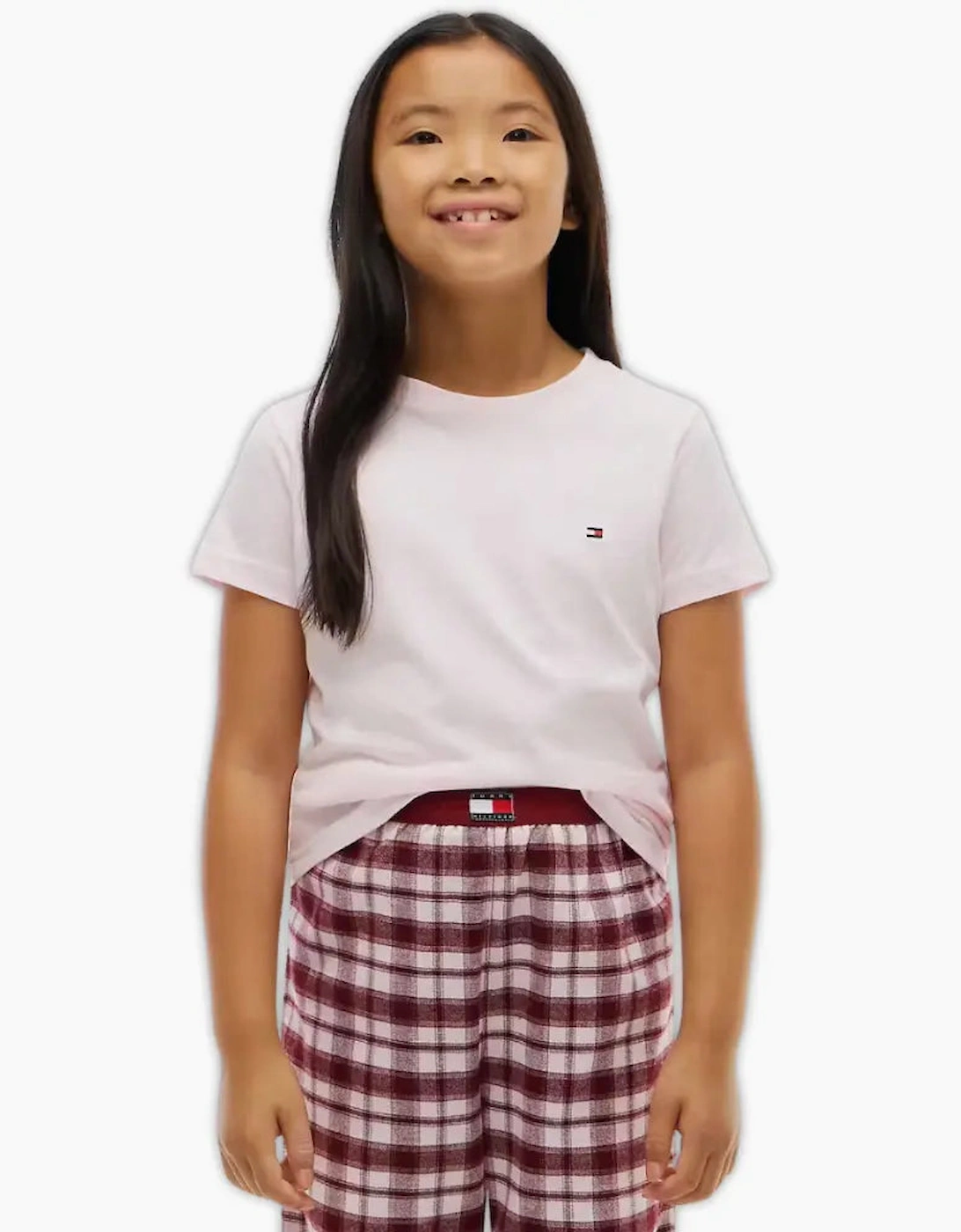 Girls 2-Pack Heritage Logo T-Shirts, White/Light Pink