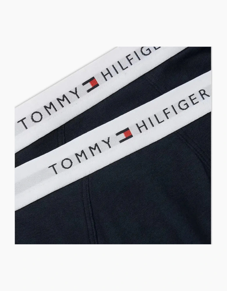 2-Pack Heritage Logo Boys Briefs, Navy/white