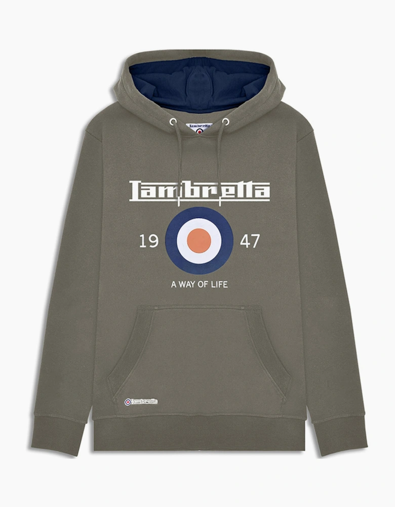 Lambretta Mens Target Pullover Hoodie
