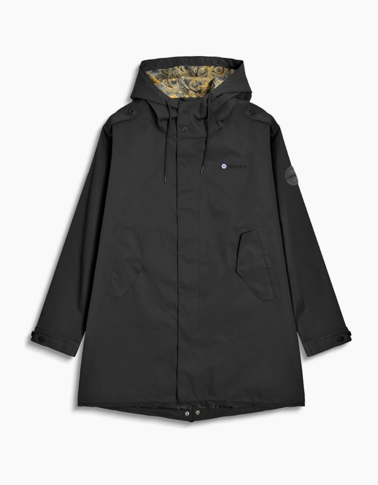 Lambretta Mens Waterproof Paisley Lined Parka - Khaki
