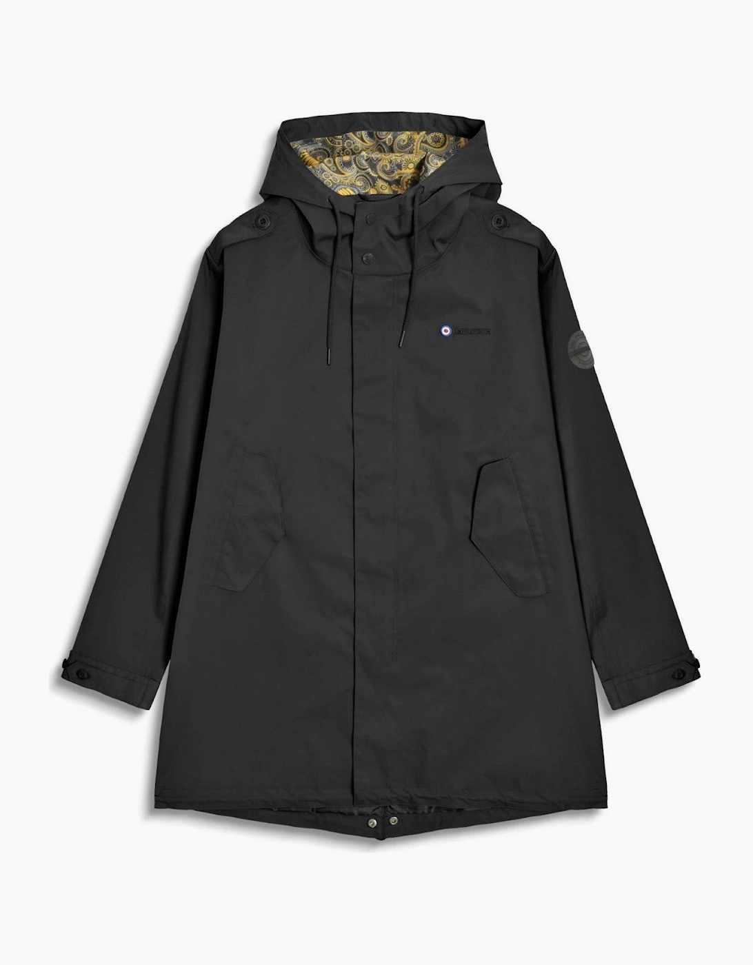 Lambretta Mens Waterproof Paisley Lined Parka - Khaki