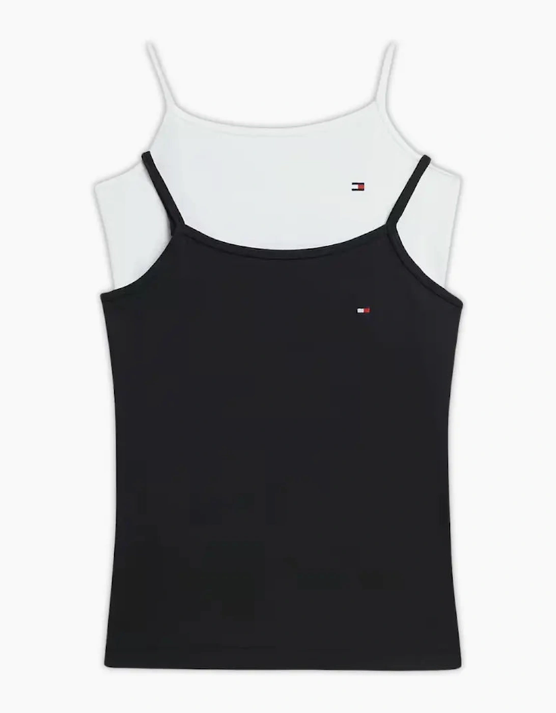 Girls 2-Pack Camisole Vest Tops, White/Black