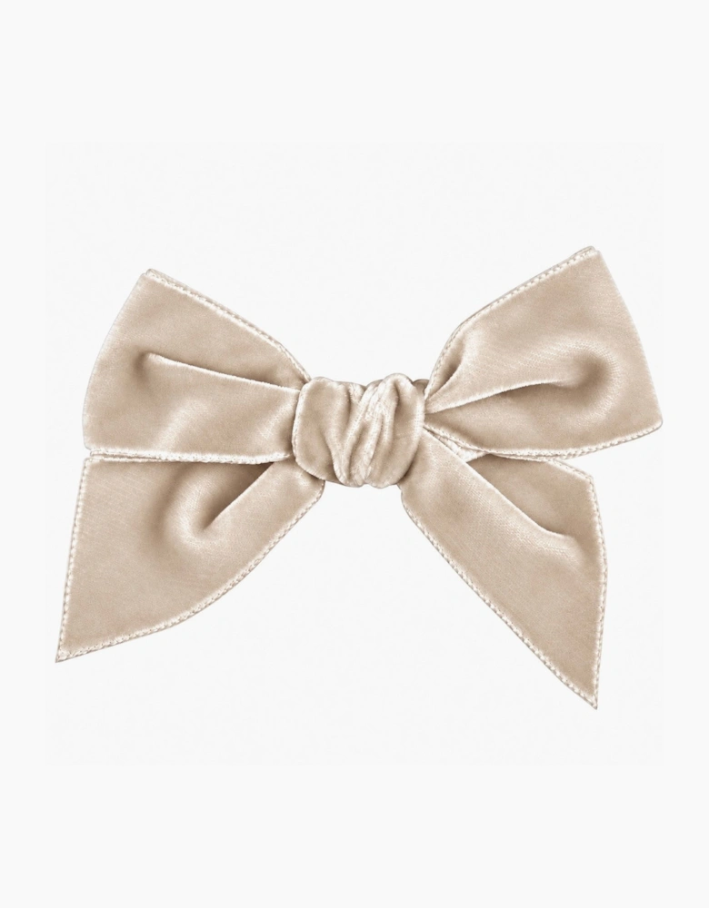 Girls Linen 304 Velvet 10cm Bow Clip