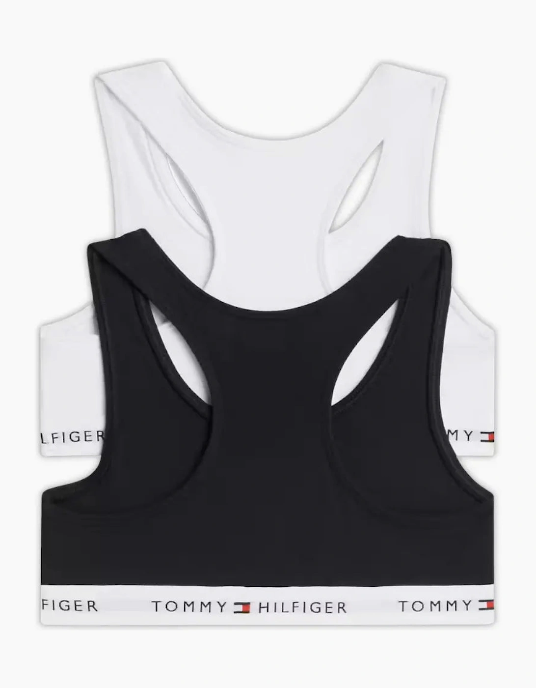 Girls 2-Pack Heritage Logo Bralette Set, White/Black