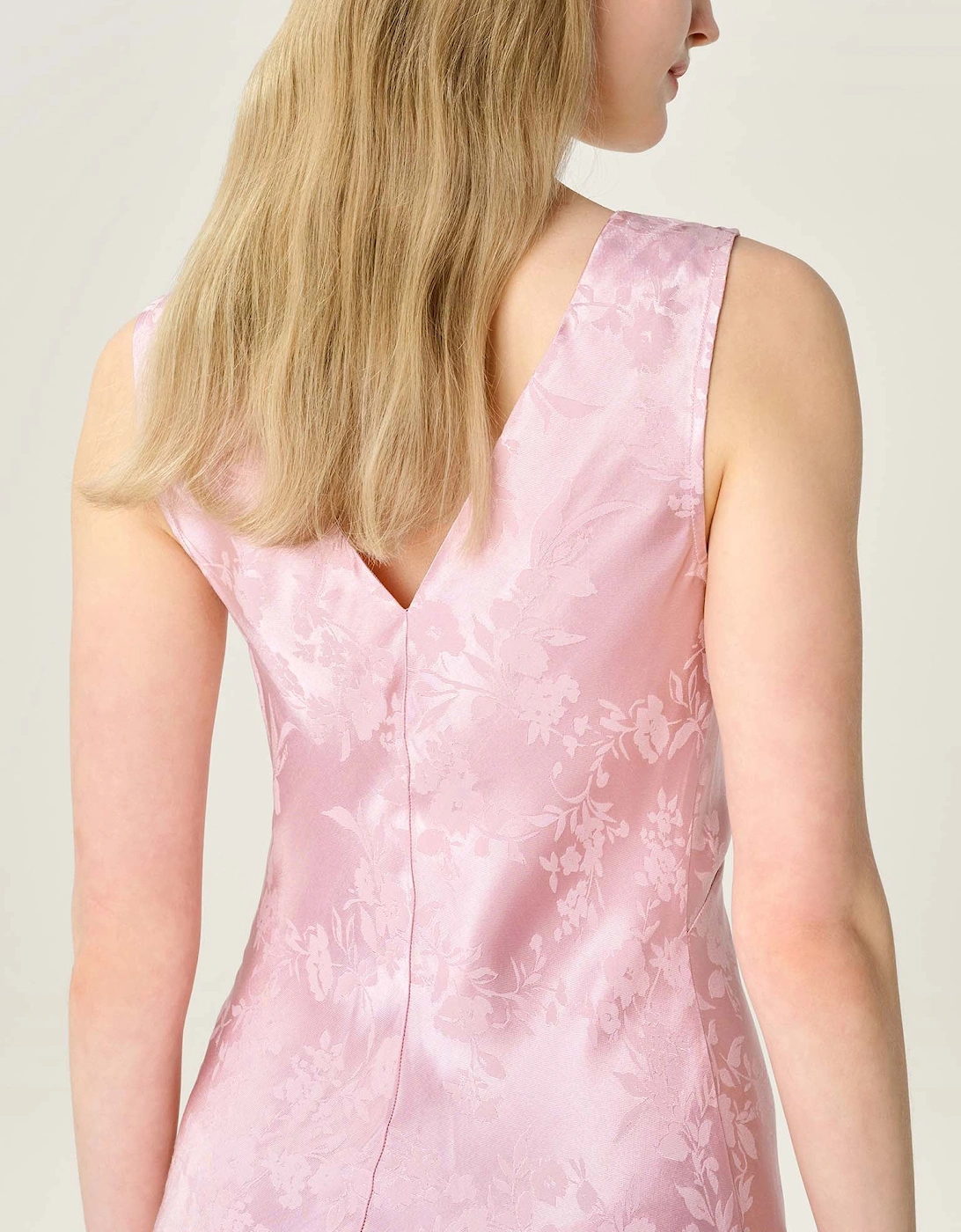 Iris Jacquard Dress in Bleached Mauve